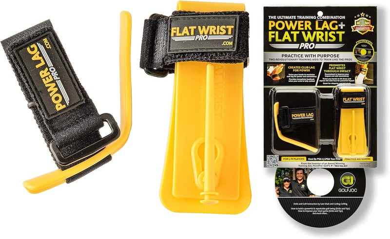GolfJOC Power Lag Pro and Flat Wrist Pro Golf Swing Training Aids for Improved Chipping and Full Swing - Image 1